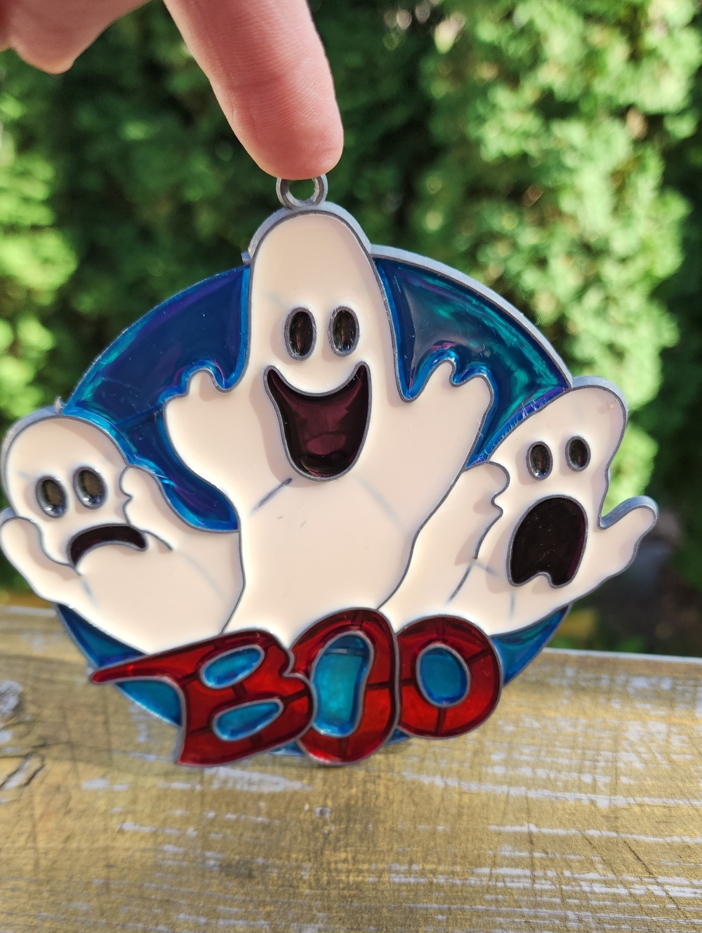 Halloween Ghost 'BOO' Hanging Decoration - White